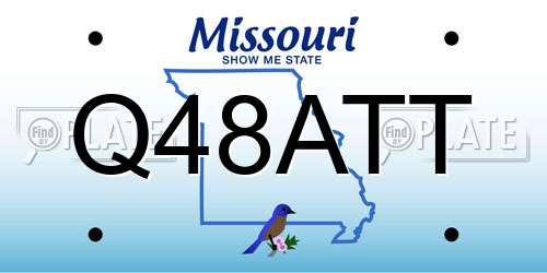 Q48ATT Missouri License Plate