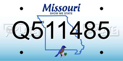 Q511485 Missouri License Plate