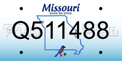 Q511488 Missouri License Plate
