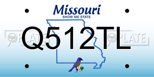 Q512TL Missouri License Plate