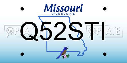 Q52STI Missouri License Plate