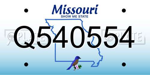 Q540554 Missouri License Plate
