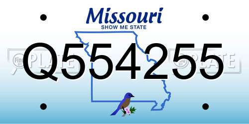 Q554255 Missouri License Plate
