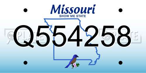 Q554258 Missouri License Plate