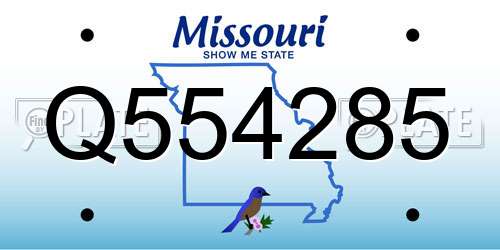Q554285 Missouri License Plate