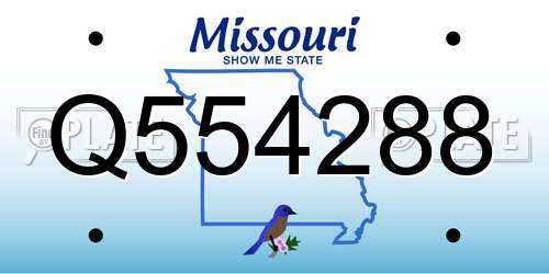 Q554288 Missouri License Plate