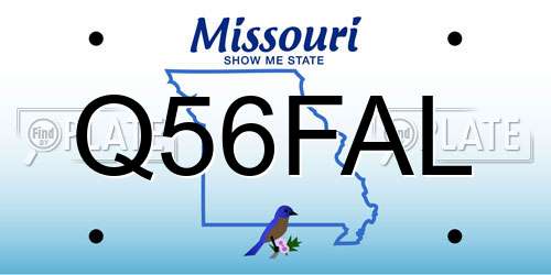 Q56FAL Missouri License Plate