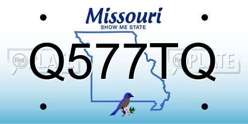 Q577TQ Missouri License Plate