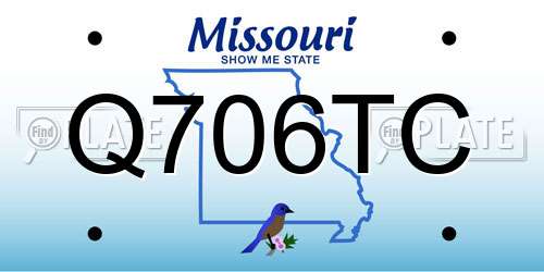 Q706TC Missouri License Plate