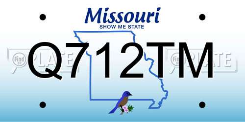 Q712TM Missouri License Plate