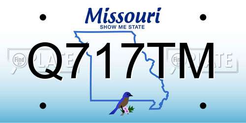 Q717TM Missouri License Plate