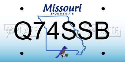 Q74SSB Missouri License Plate