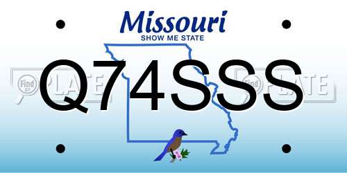 Q74SSS Missouri License Plate