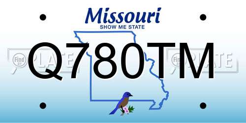 Q780TM Missouri License Plate