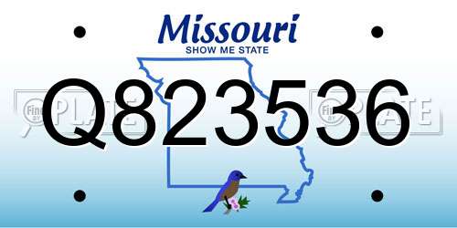 Q823536 Missouri License Plate