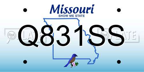 Q831SS Missouri License Plate