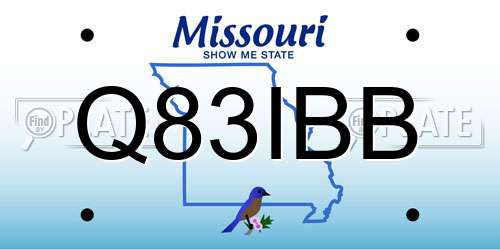 Q83IBB Missouri License Plate