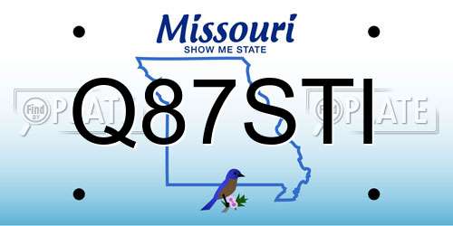 Q87STI Missouri License Plate