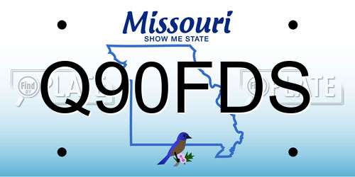 Q90FDS Missouri License Plate