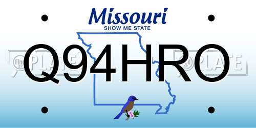 Q94HRO Missouri License Plate