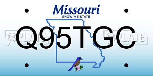 Q95TGC Missouri License Plate