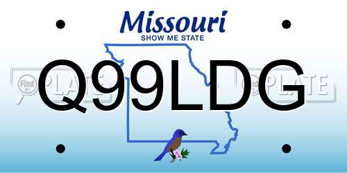 Q99LDG Missouri License Plate