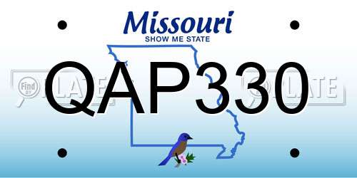 QAP330 Missouri License Plate