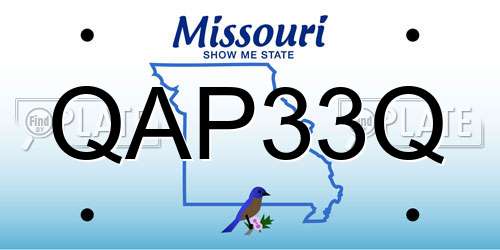 QAP33Q Missouri License Plate