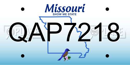 QAP7218 Missouri License Plate