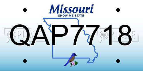 QAP7718 Missouri License Plate