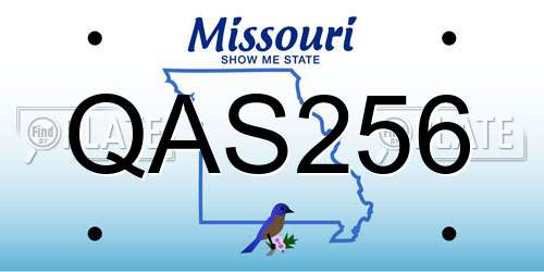 QAS256 Missouri License Plate