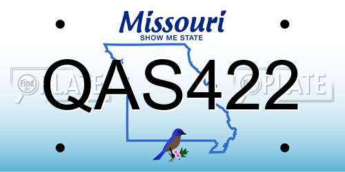 QAS422 Missouri License Plate