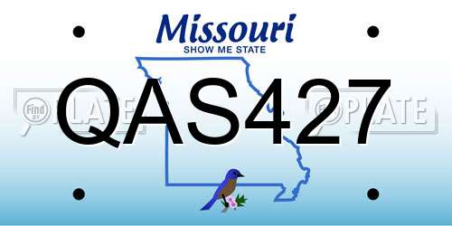QAS427 Missouri License Plate