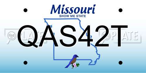 QAS42T Missouri License Plate
