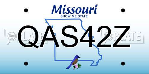 QAS42Z Missouri License Plate