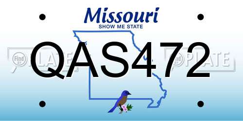 QAS472 Missouri License Plate