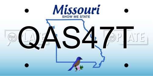 QAS47T Missouri License Plate