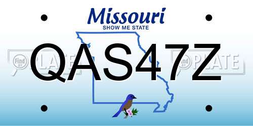 QAS47Z Missouri License Plate