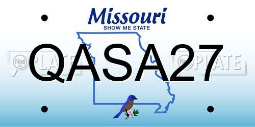 QASA27 Missouri License Plate