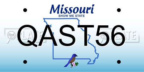 QAST56 Missouri License Plate