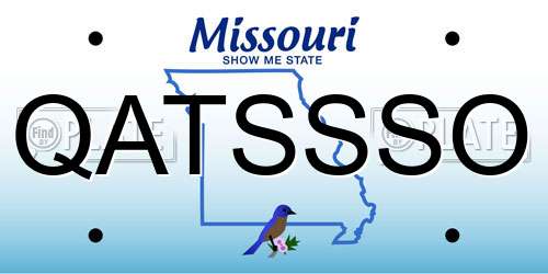 QATSSSO Missouri License Plate