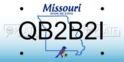 QB2B2I Missouri License Plate