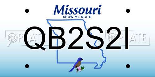 QB2S2I Missouri License Plate