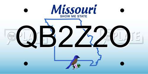 QB2Z2O Missouri License Plate