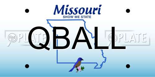 QBALL Missouri License Plate