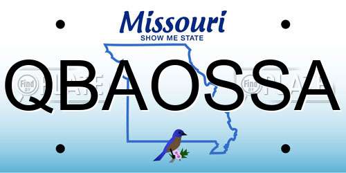 QBAOSSA Missouri License Plate