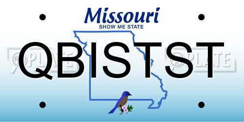 QBISTST Missouri License Plate