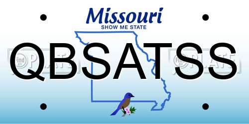 QBSATSS Missouri License Plate