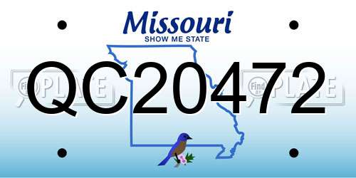 QC20472 Missouri License Plate