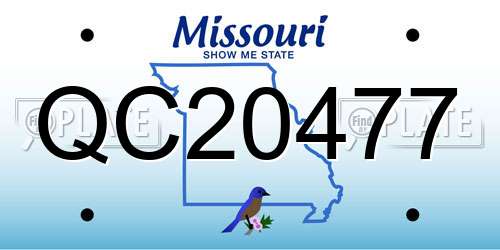 QC20477 Missouri License Plate
